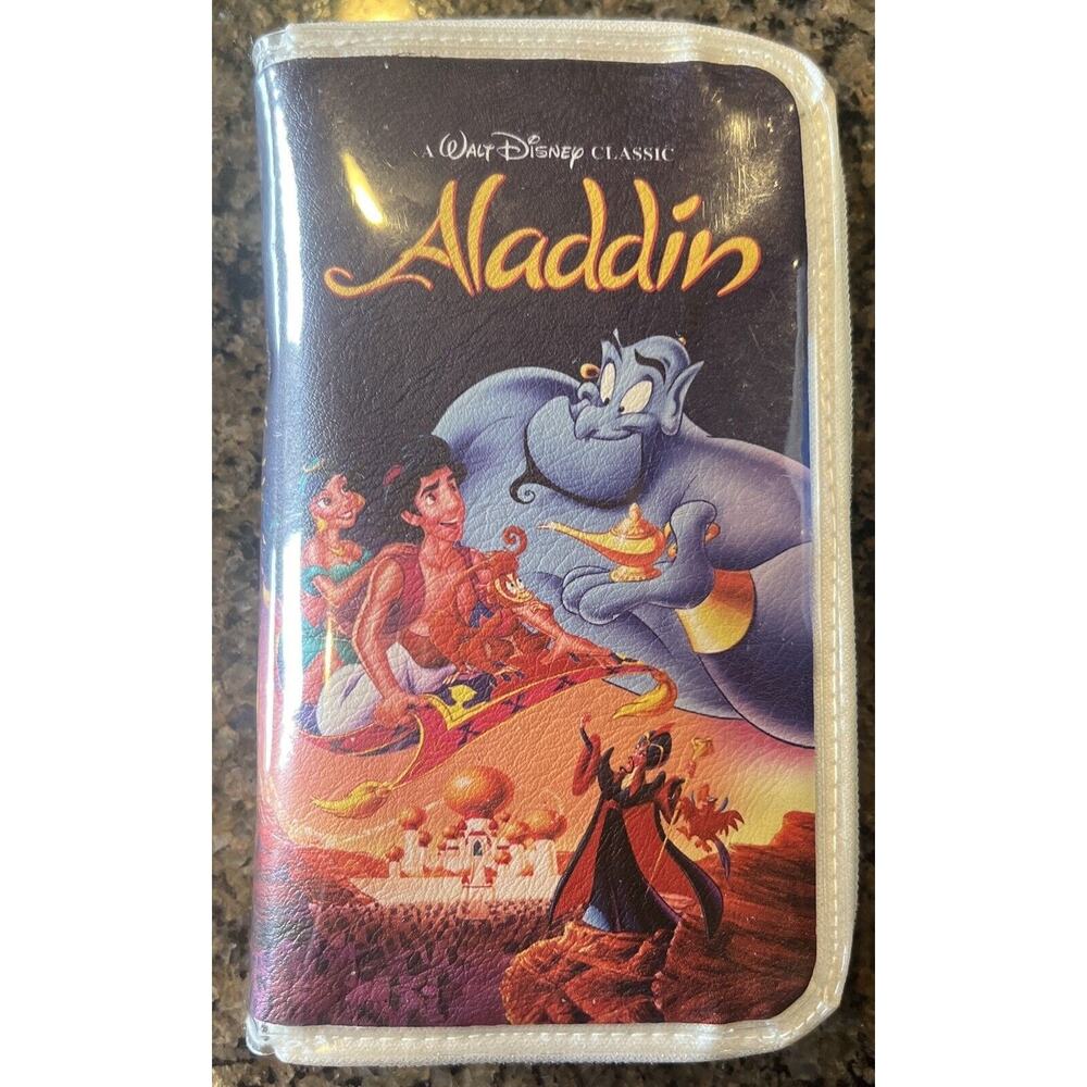 Disney Parks Aladdin VHS Black Diamond Case Wallet | Clutch